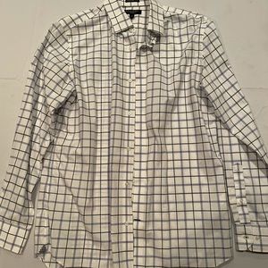 Banana Republic Men’s Medium Button Down White Plaid